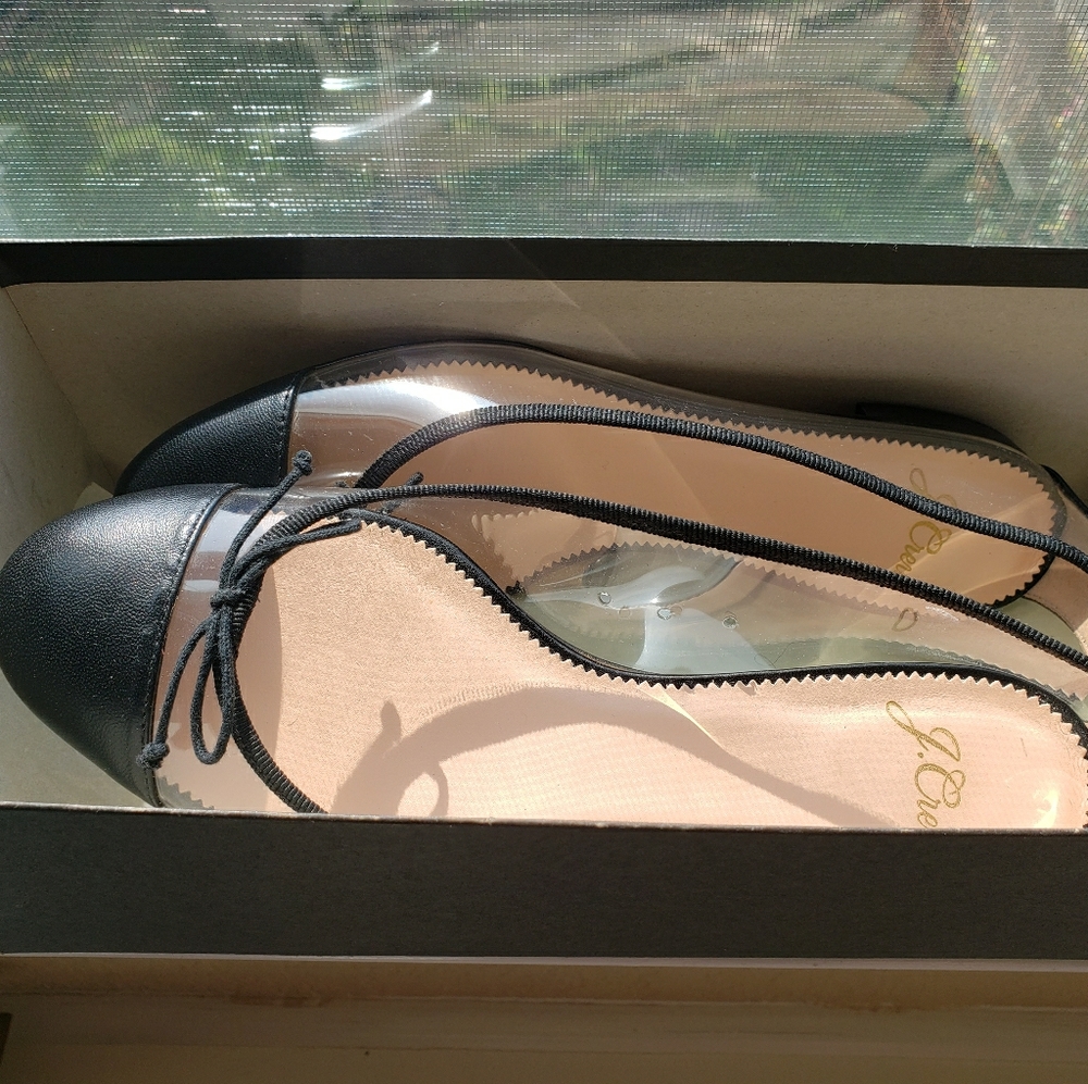 Jcrew Kiki flats clear